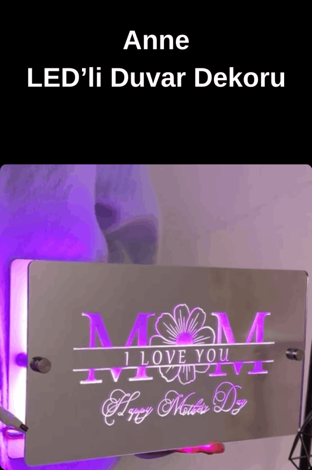 Kişiselleştirilmiş LED'li Duvar Dekoru-Kendi Metnini Yaz