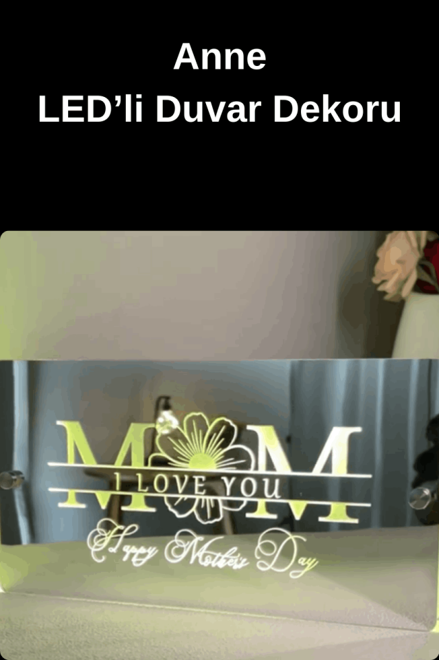 Kişiselleştirilmiş LED'li Duvar Dekoru-Kendi Metnini Yaz