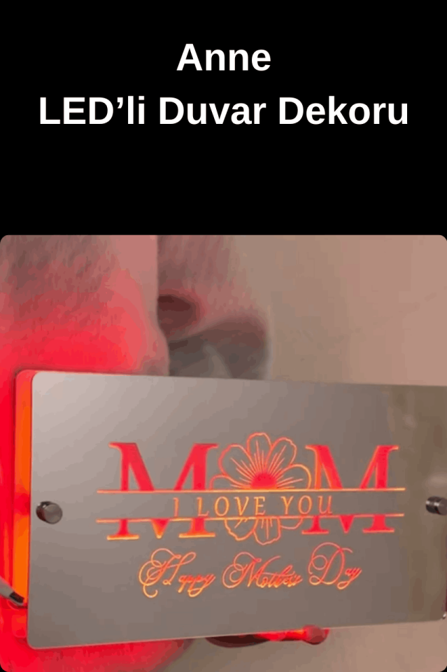 Kişiselleştirilmiş LED'li Duvar Dekoru-Kendi Metnini Yaz
