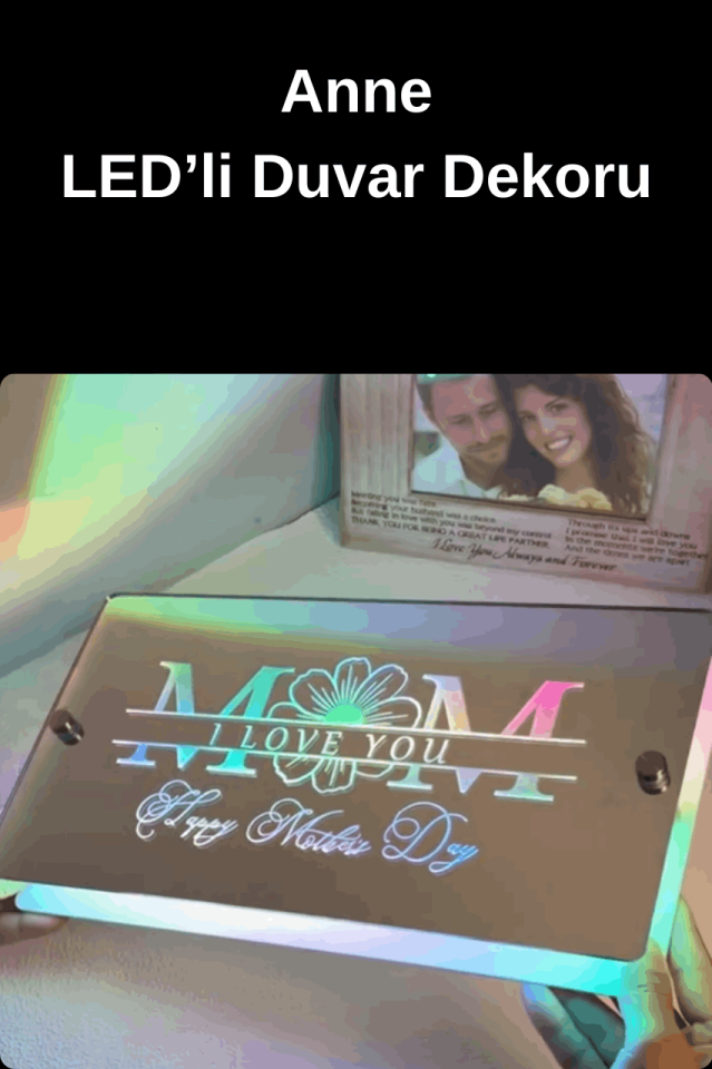 Kişiselleştirilmiş LED'li Duvar Dekoru-Kendi Metnini Yaz