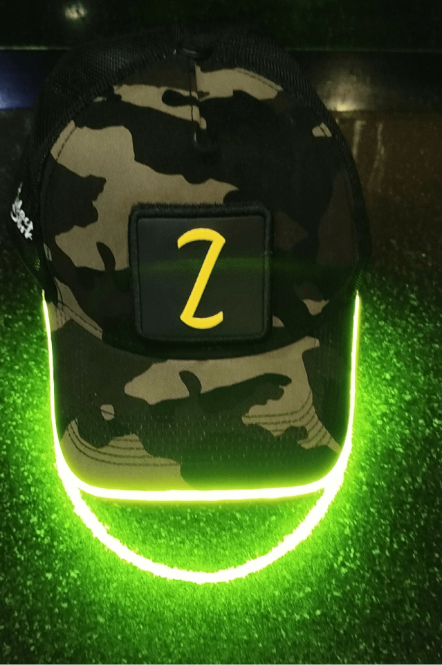 Z Bench Kamuflaj Yeşil LED'li Beyzbol Şapka