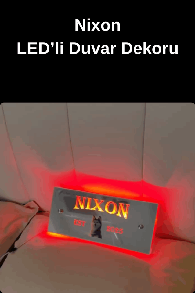 Kişiselleştirilmiş LED'li Duvar Dekoru-Kendi Metnini Yaz