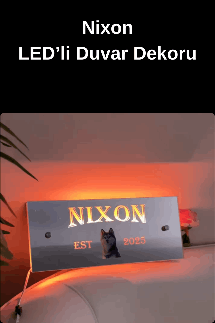 Kişiselleştirilmiş LED'li Duvar Dekoru-Kendi Metnini Yaz