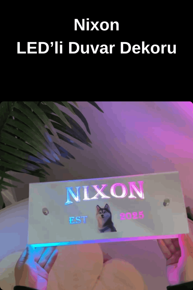 Kişiselleştirilmiş LED'li Duvar Dekoru-Kendi Metnini Yaz