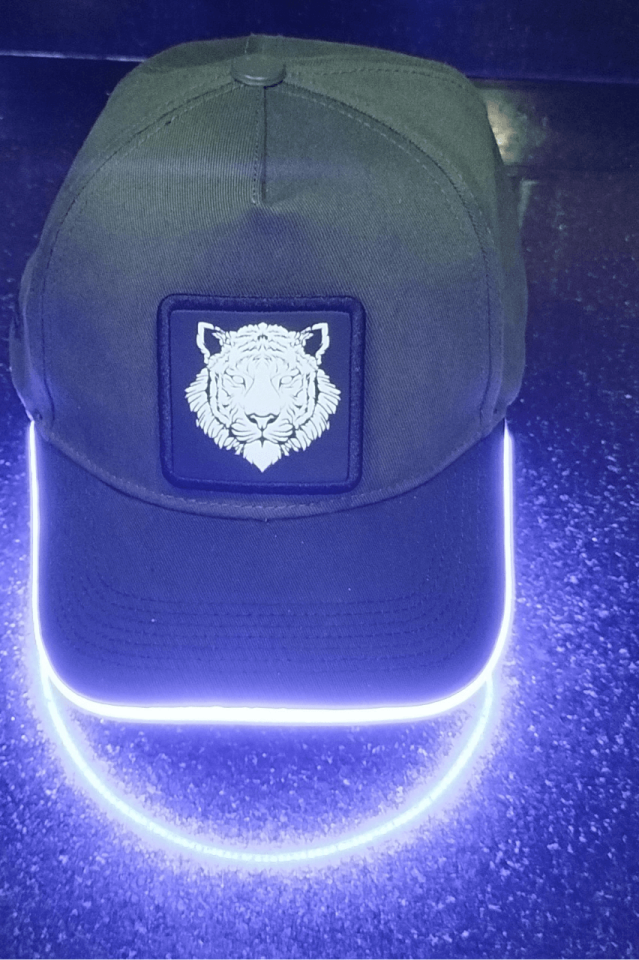 Kaplan Bench Yeşil-Siyah LED'li Beyzbol Şapka