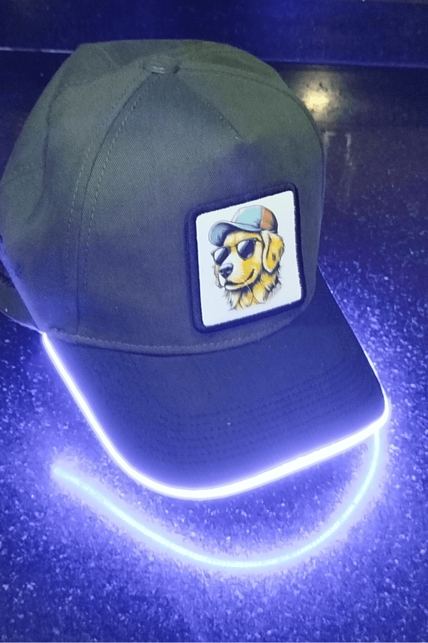 Golden Bench Yeşil-Siyah LED'li Beyzbol Şapka
