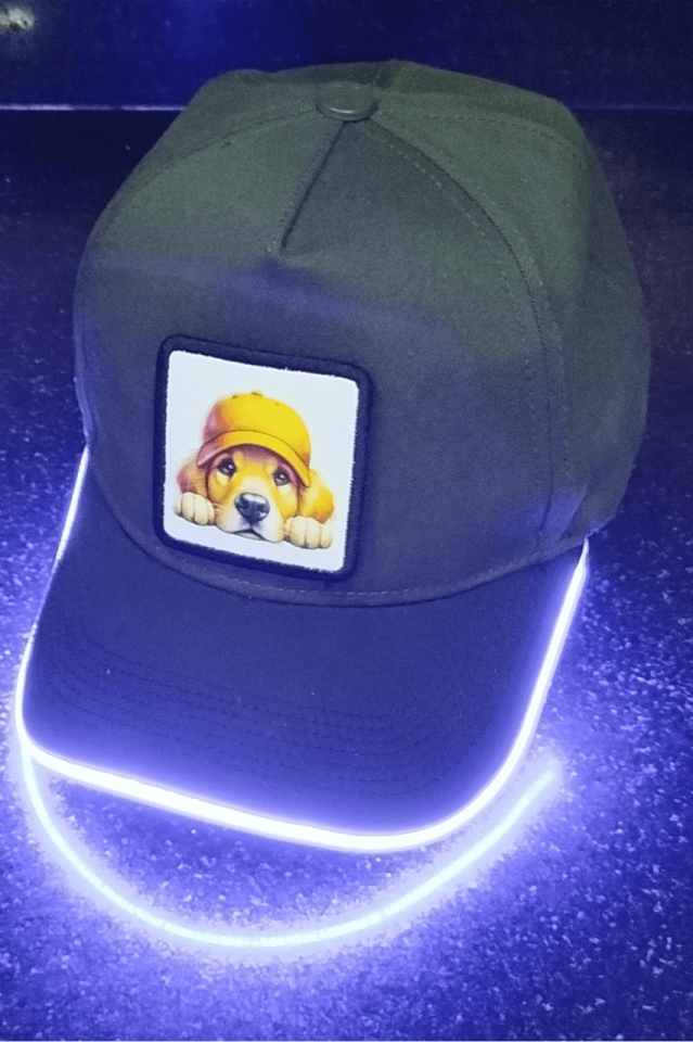 Golden Bench Yeşil-Siyah LED'li Beyzbol Şapka