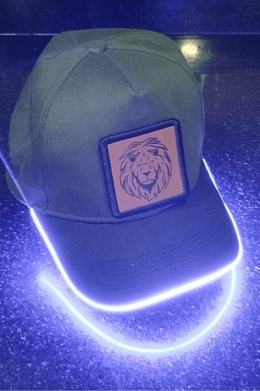 Aslan Bench Yeşil-Siyah LED'li Beyzbol Şapka