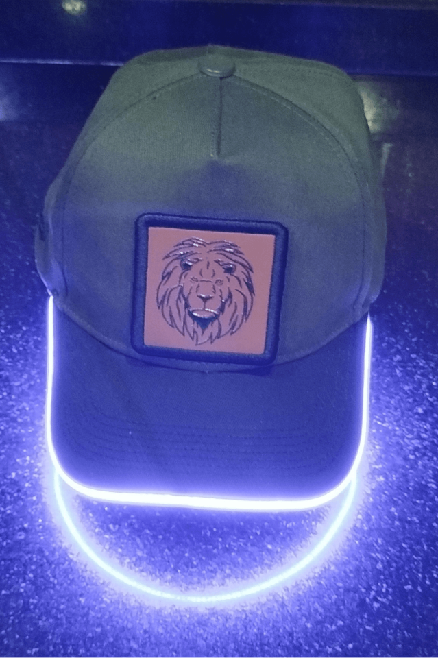 Aslan Bench Yeşil-Siyah LED'li Beyzbol Şapka