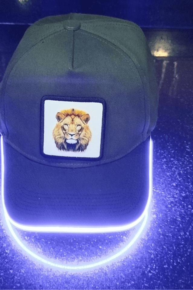 Aslan Bench Yeşil-Siyah LED'li Beyzbol Şapka