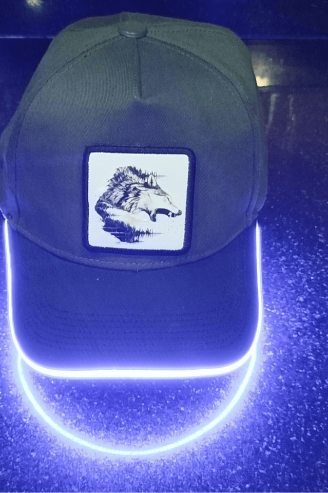Kurt Bench Yeşil-Siyah LED'li Beyzbol Şapka