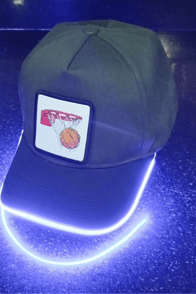 Basket Bench Yeşil-Siyah LED'li Beyzbol Şapka