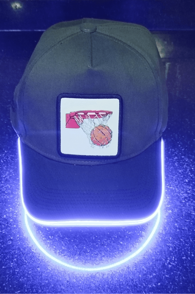 Basket Bench Yeşil-Siyah LED'li Beyzbol Şapka