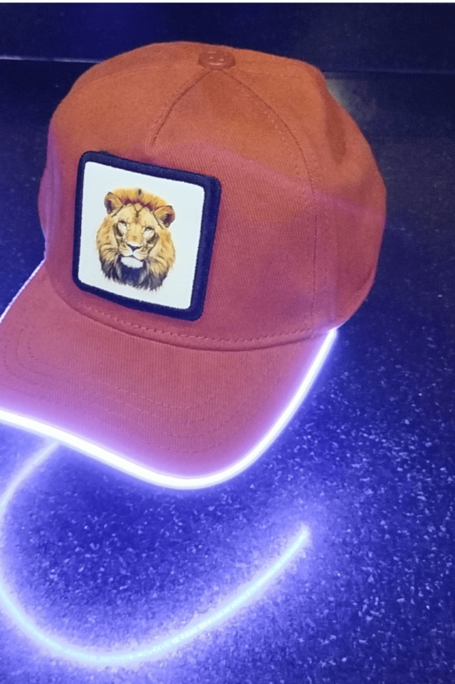 Aslan Bench Kahve LED'li Beyzbol Şapka