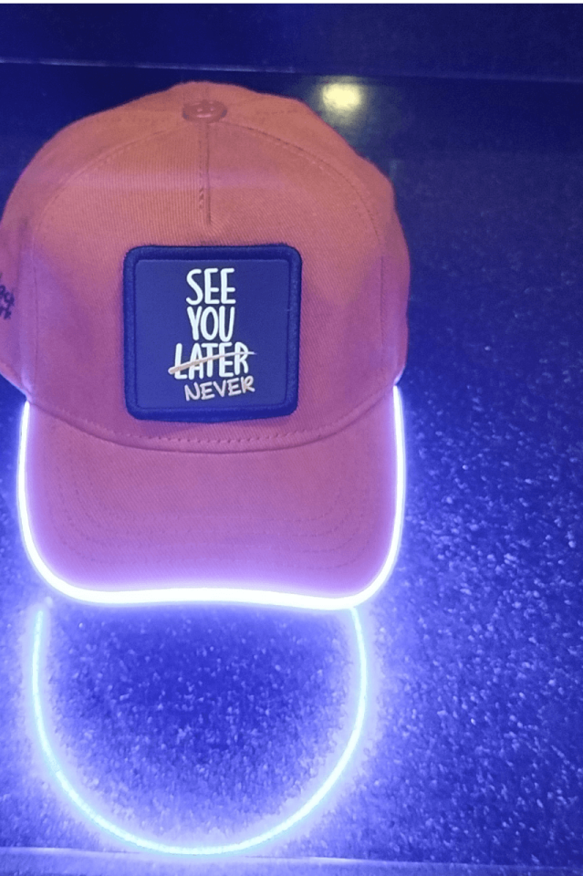 See You Later Bench Kahve LED'li Beyzbol Şapka