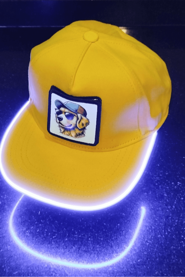 Golden Bench Sarı LED'li Hip Hop Şapka