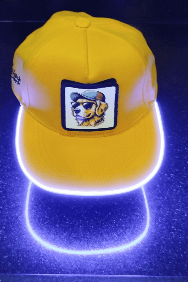 Golden Bench Sarı LED'li Hip Hop Şapka
