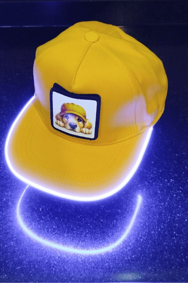 Golden Bench Sarı LED'li Hip Hop Şapka