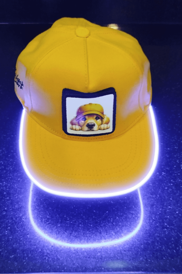 Golden Bench Sarı LED'li Hip Hop Şapka