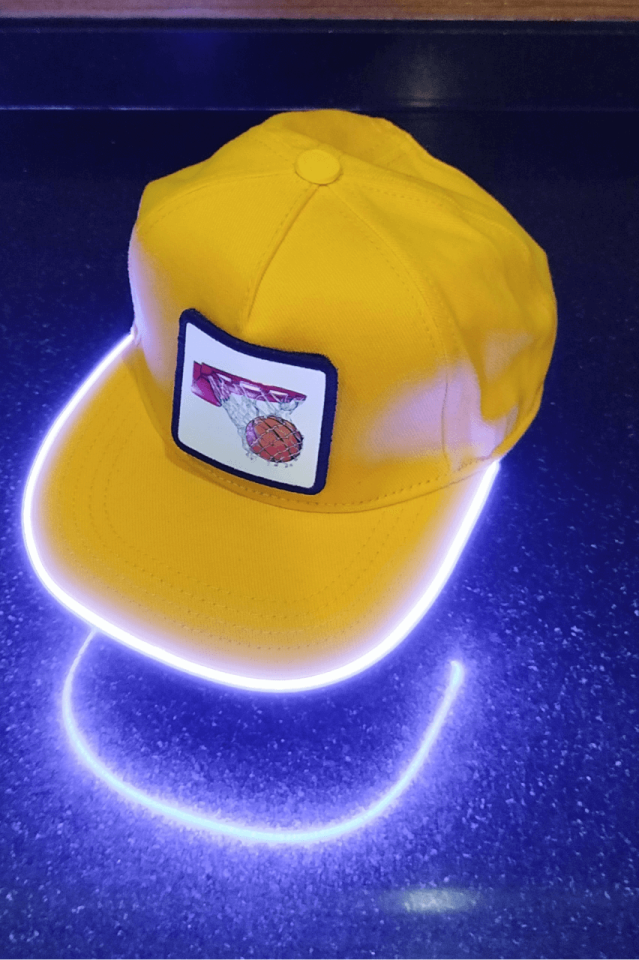 Basket Bench Sarı LED'li Hip Hop Şapka