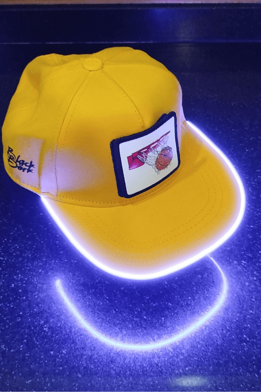 Basket Bench Sarı LED'li Hip Hop Şapka