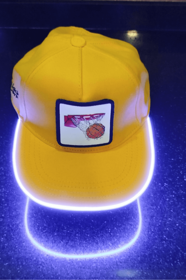 Basket Bench Sarı LED'li Hip Hop Şapka