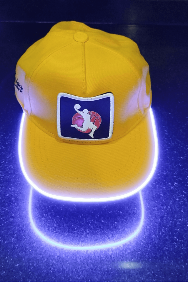 Basket Bench Sarı LED'li Hip Hop Şapka