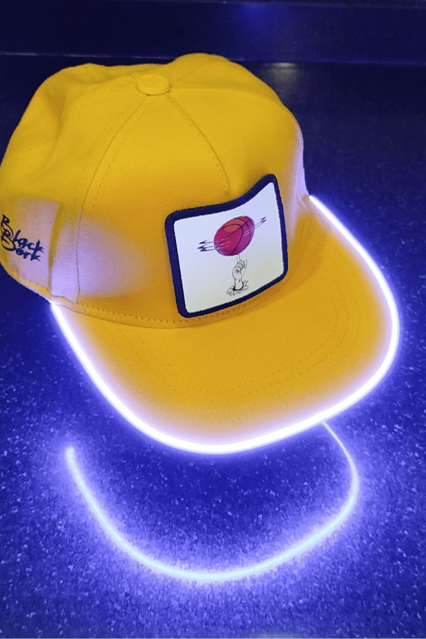 Basket Bench Sarı LED'li Hip Hop Şapka