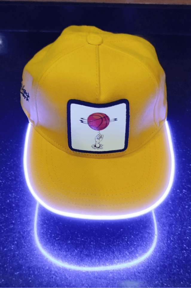 Basket Bench Sarı LED'li Hip Hop Şapka