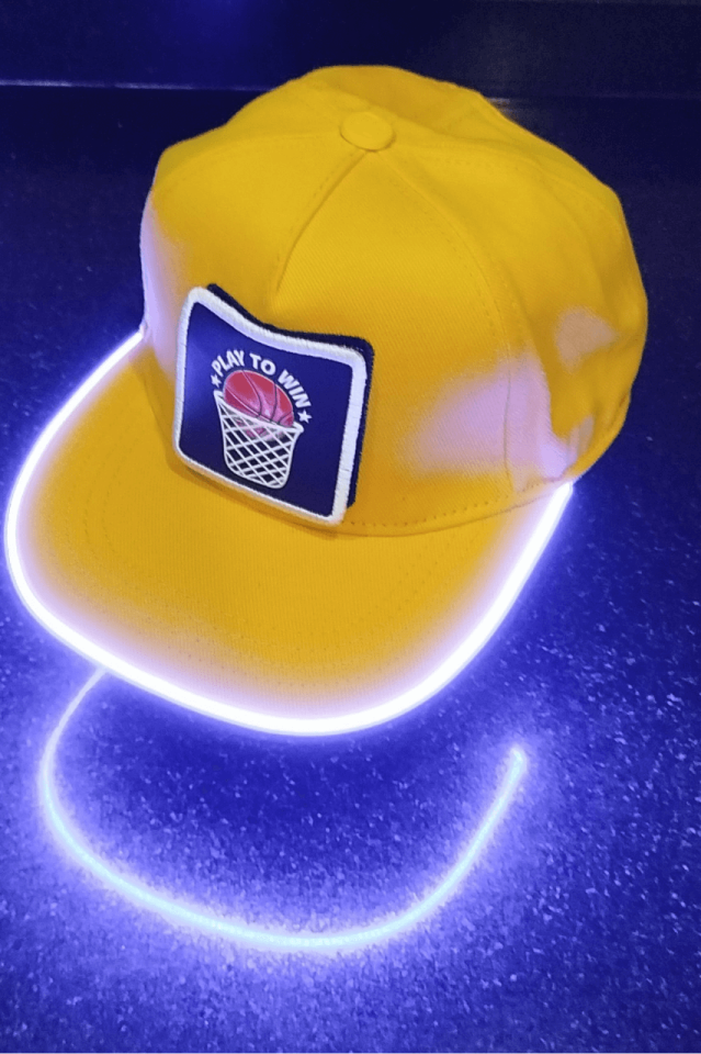 Basket Bench Sarı LED'li Hip Hop Şapka