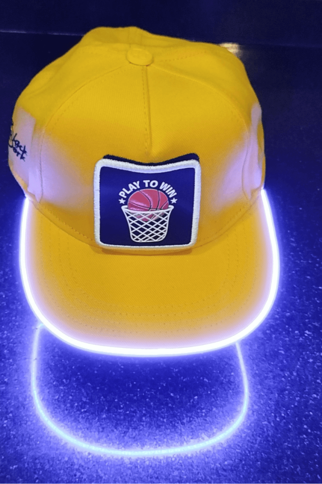 Basket Bench Sarı LED'li Hip Hop Şapka