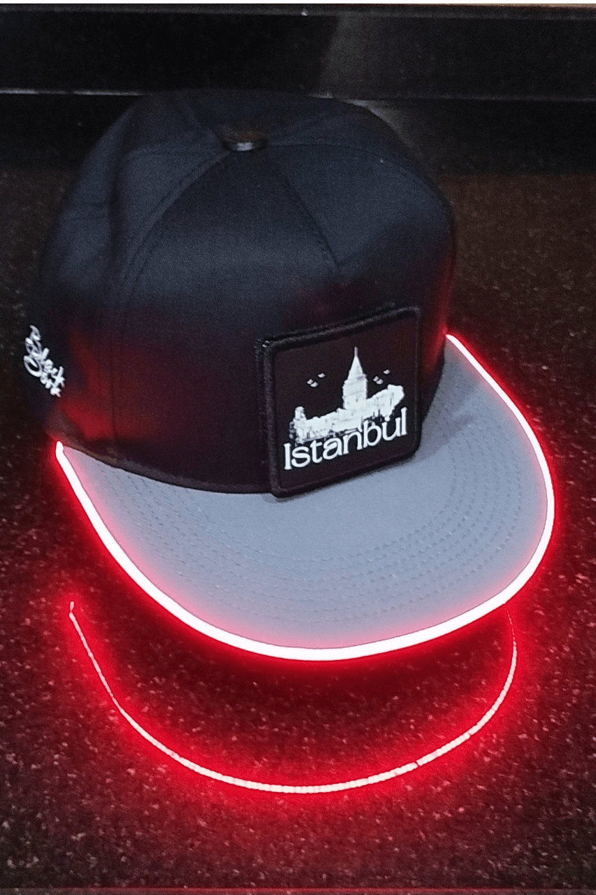 İstanbul Bench Siyah-Gri LED'li Hip Hop Şapka