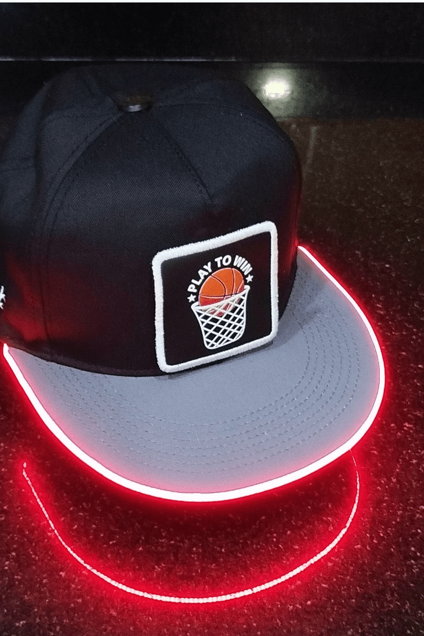 Basket Bench Siyah-Gri LED'li Hip Hop Şapka