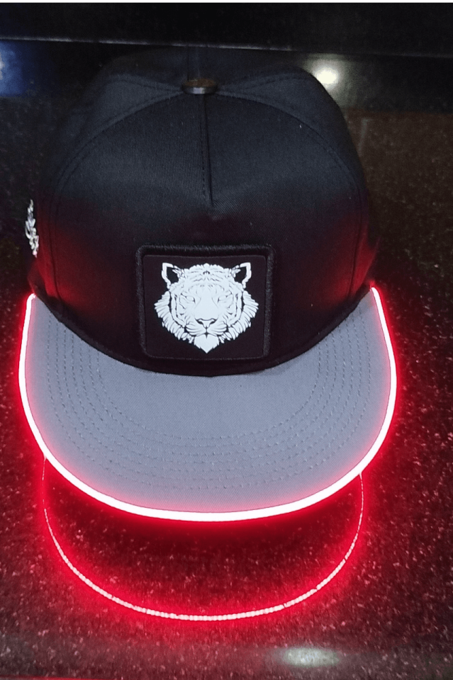 Kaplan Bench Siyah-Gri LED'li Hip Hop Şapka