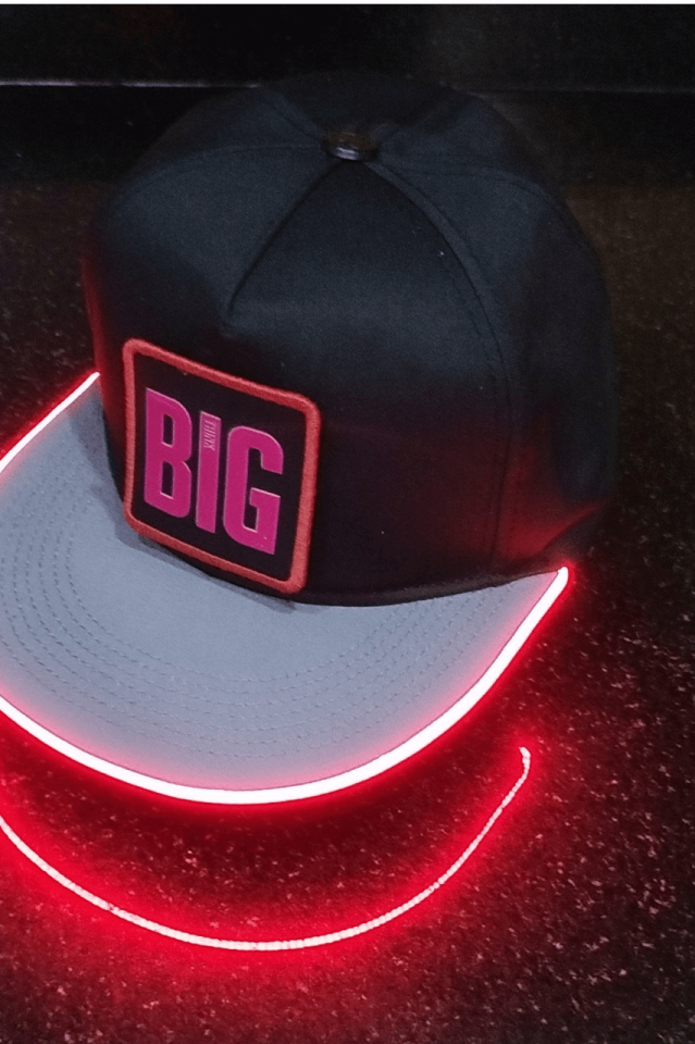 BIG Bench Siyah-Gri LED'li Hip Hop Şapka