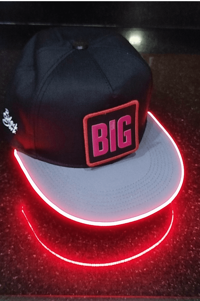 BIG Bench Siyah-Gri LED'li Hip Hop Şapka
