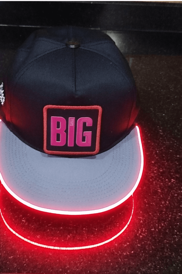 BIG Bench Siyah-Gri LED'li Hip Hop Şapka