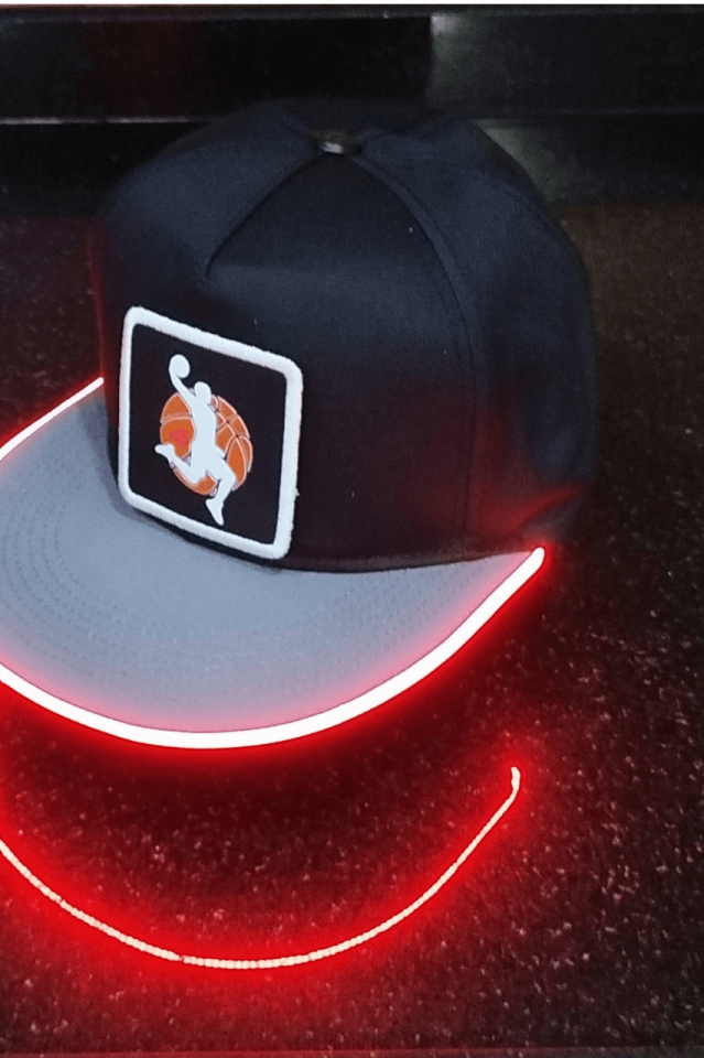 Basket Bench Siyah-Gri LED'li Hip Hop Şapka