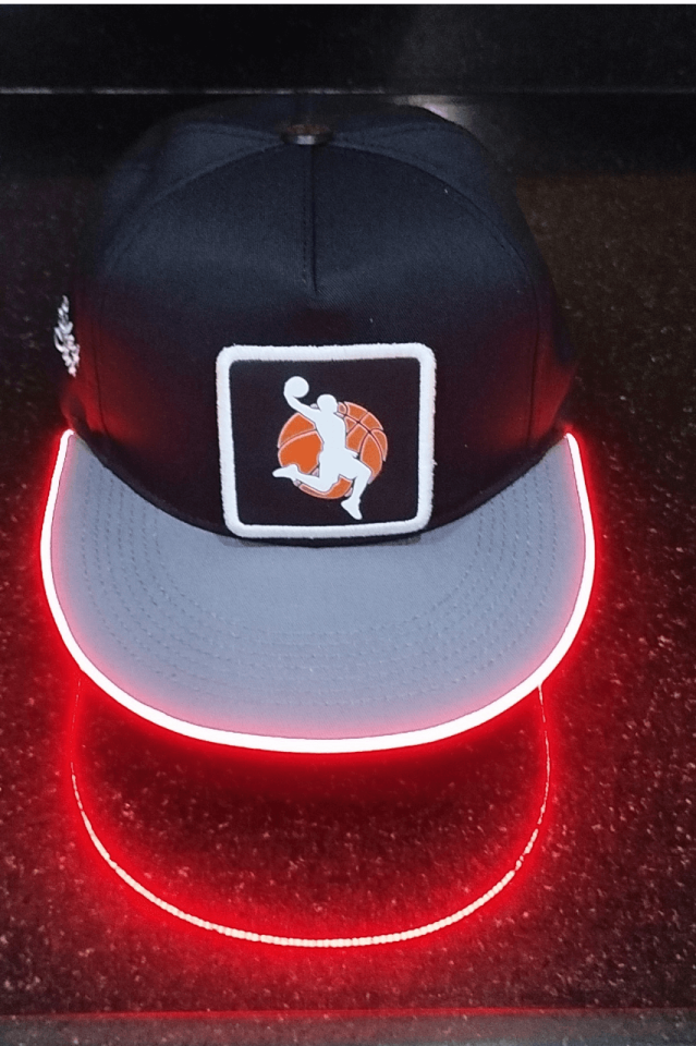 Basket Bench Siyah-Gri LED'li Hip Hop Şapka