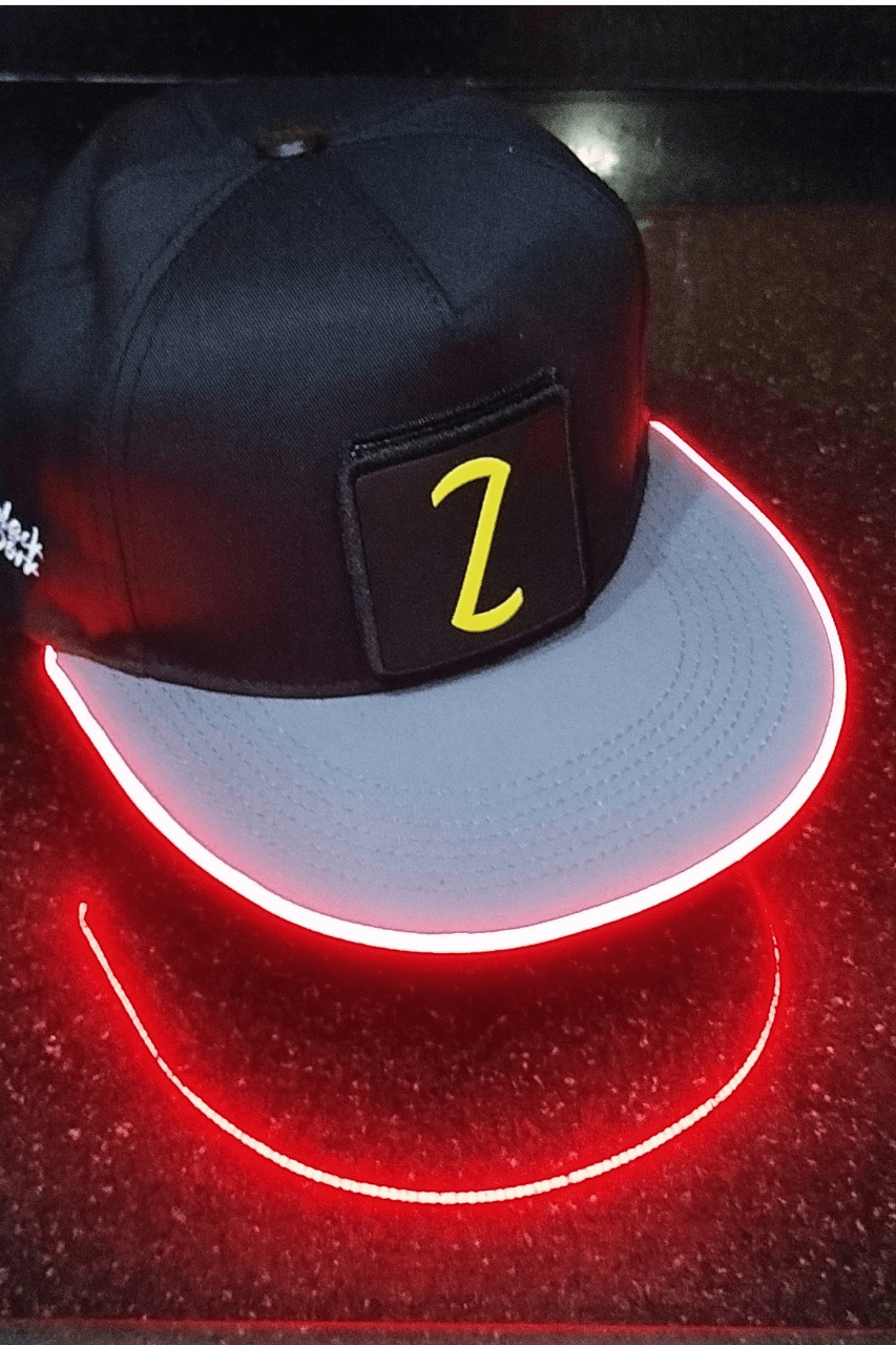 Z Bench Siyah-Gri LED'li Hip Hop Şapka