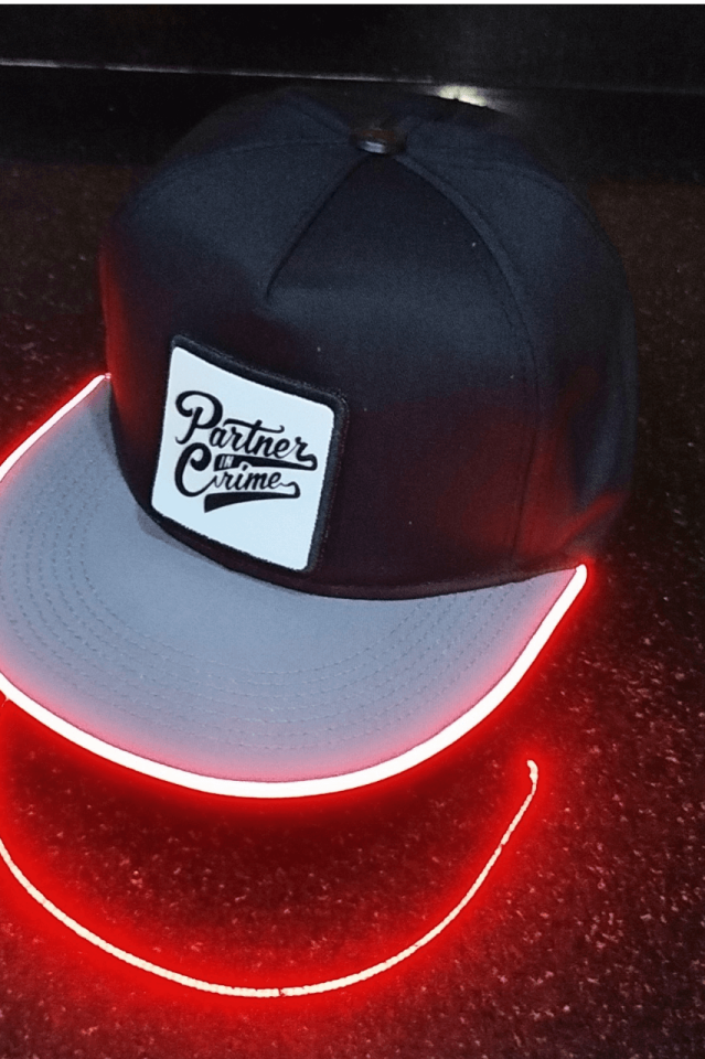 Partner Bench Siyah-Gri LED'li Hip Hop Şapka