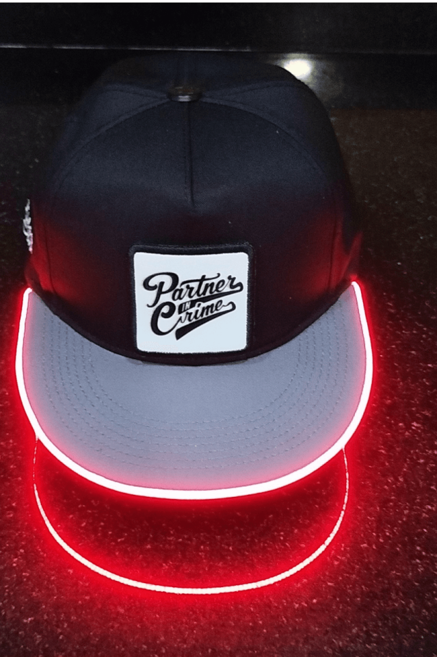 Partner Bench Siyah-Gri LED'li Hip Hop Şapka