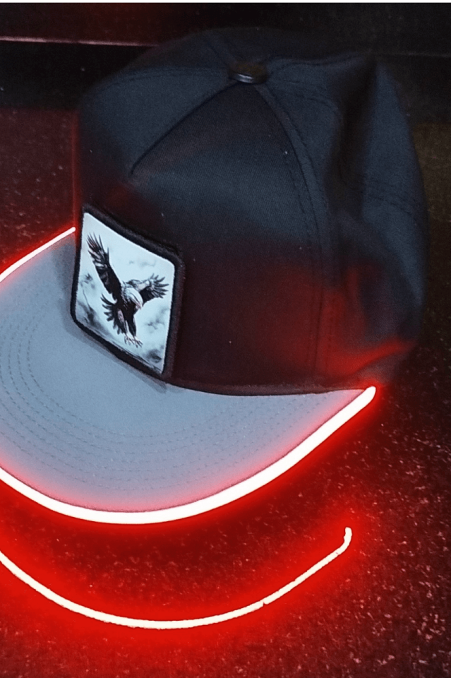 Kartal Bench Siyah-Gri LED'li Hip Hop Şapka
