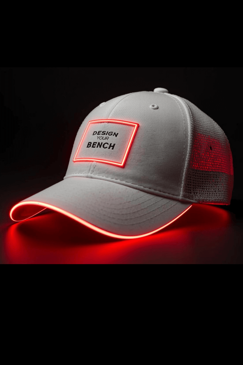 BEYAZ BEYZBOL KEP LED'Lİ ŞAPKA