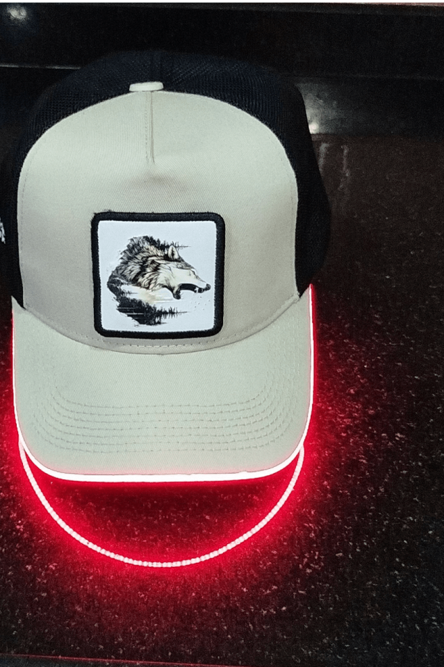 Kurt Bench Siyah-Krem LED'li Beyzbol Şapka