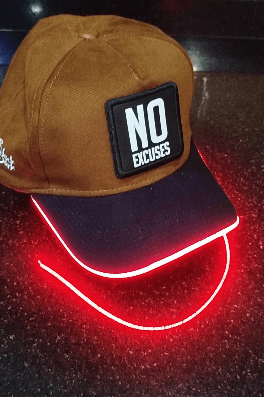No Excuses Bench Kahve-Siyah LED'li Beyzbol Şapka