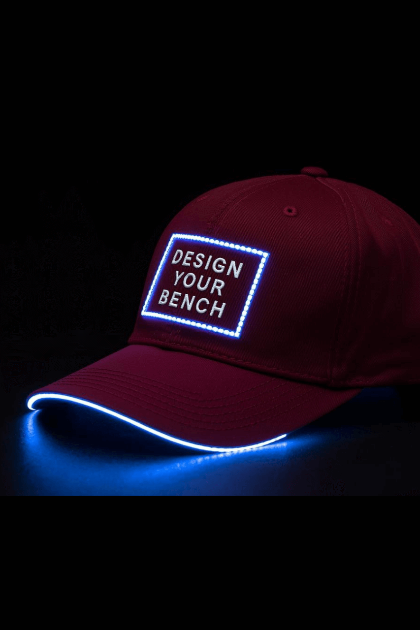BORDO BEYZBOL KEP LED'Lİ ŞAPKA