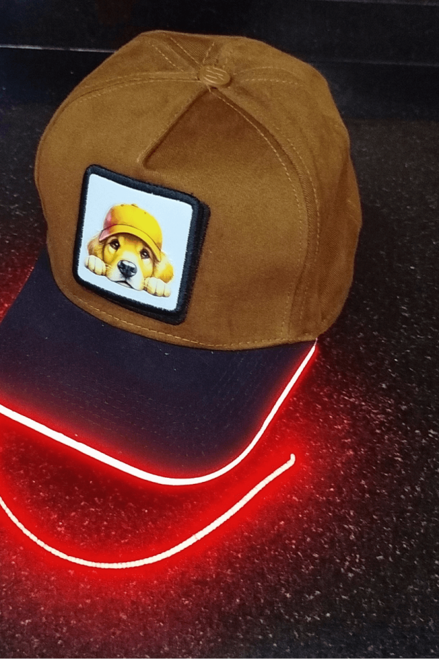 Golden Bench Kahve-Siyah LED'li Beyzbol Şapka
