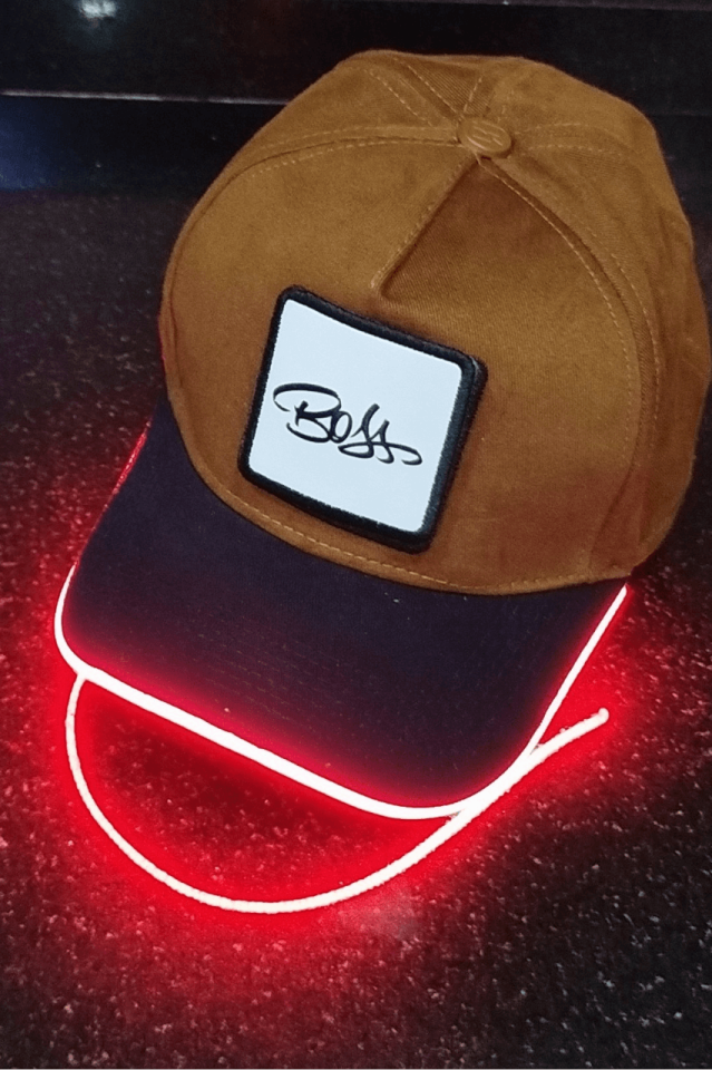 Patron Bench Kahve-Siyah LED'li Beyzbol Şapka