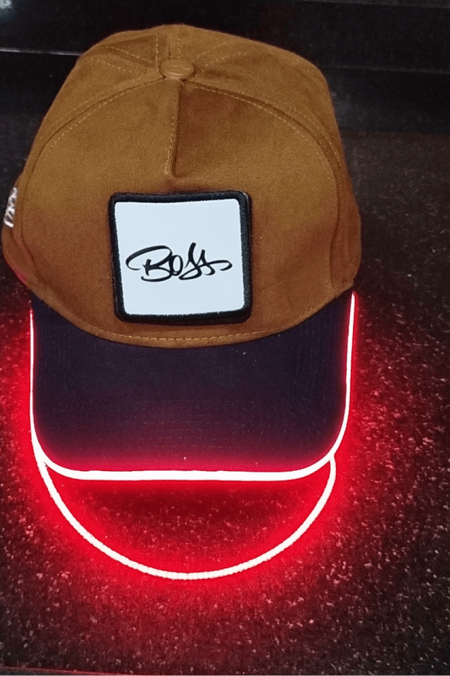 Patron Bench Kahve-Siyah LED'li Beyzbol Şapka